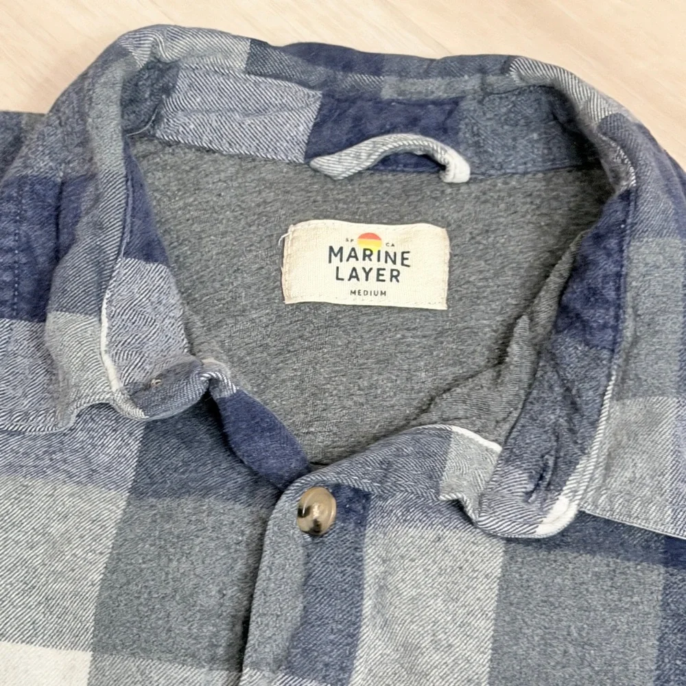Marine Layer Lined flannel Plaid Jacket Size: Medium
